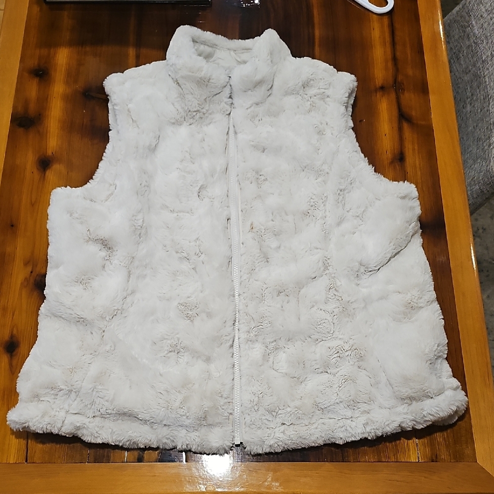 Cream Faux Fur Vest